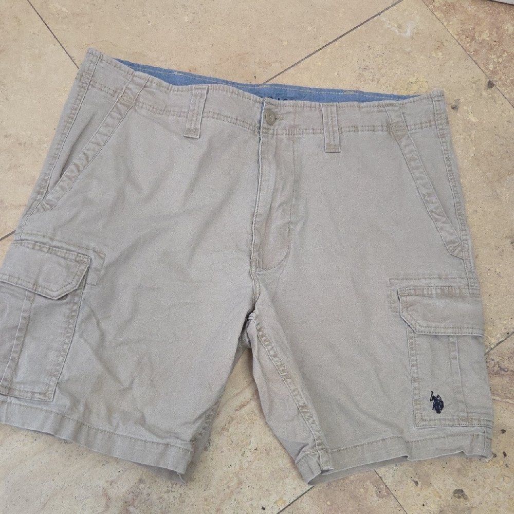 U.S. Polo Assn. Men's Beige Cargo Shorts Size 38 [1834]